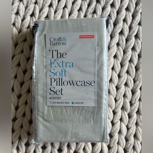 Croft & Barrow Extra Soft Pillowcase Set in Light Gray